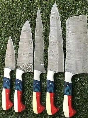Custom handmade beautiful chef’s set & kitchen knife