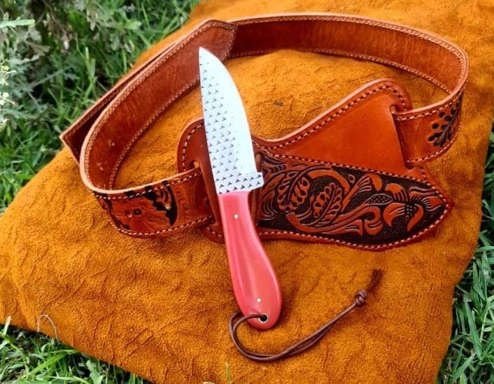 Custom handmade Horse Resp stainless steel cowboy skinner knife