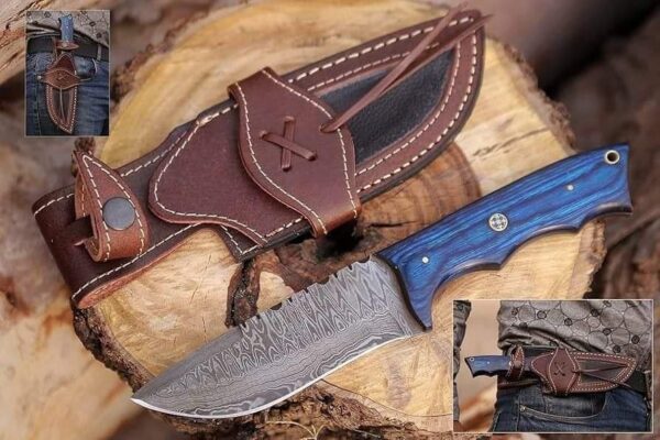 Custom handmade beautiful cowboy skinner knive